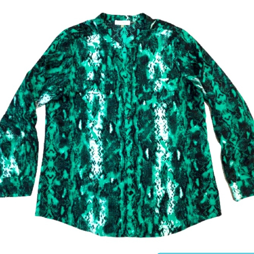 Calvin Klein Snakeskin Reptile Blouse